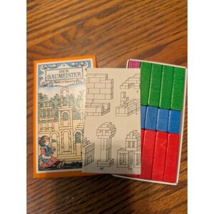 Der Baumeister Blocks Game Germany Vintage 1988 Wooden‎ Blocks Puzzle